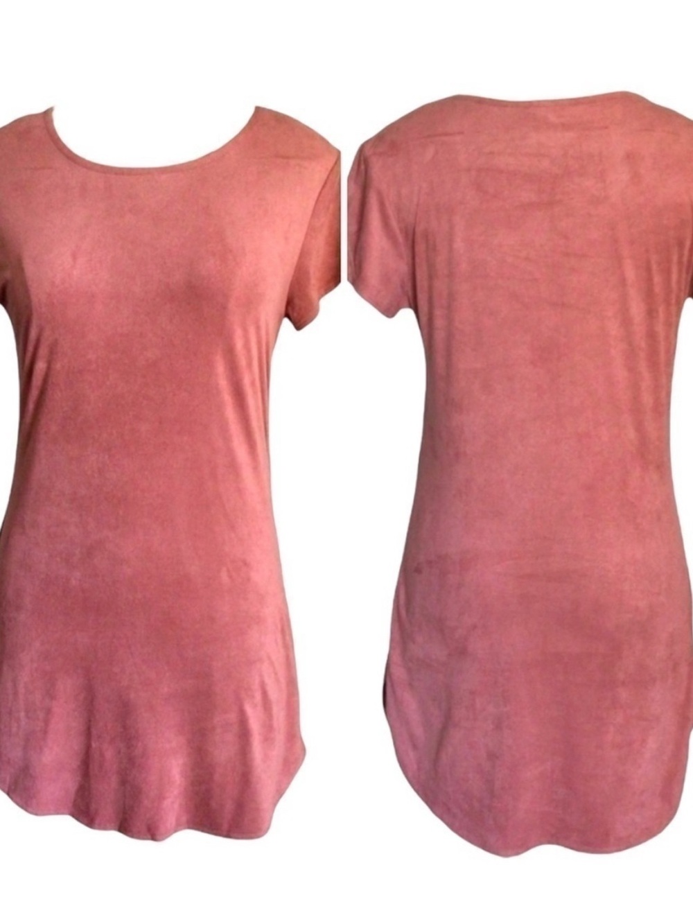 Women's Dusty Rose Short Sleeve Tshirt dress